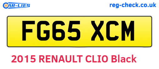 FG65XCM are the vehicle registration plates.