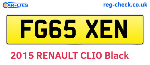 FG65XEN are the vehicle registration plates.