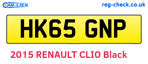 HK65GNP are the vehicle registration plates.