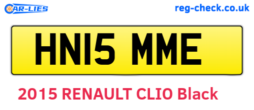 HN15MME are the vehicle registration plates.