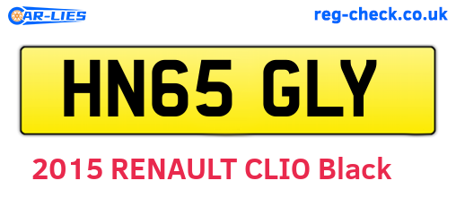 HN65GLY are the vehicle registration plates.