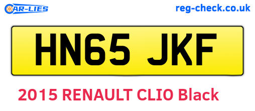 HN65JKF are the vehicle registration plates.