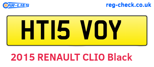 HT15VOY are the vehicle registration plates.
