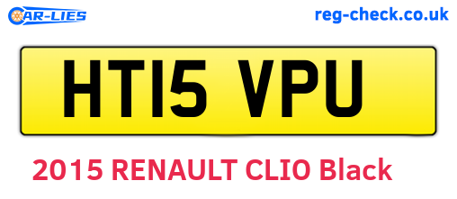 HT15VPU are the vehicle registration plates.