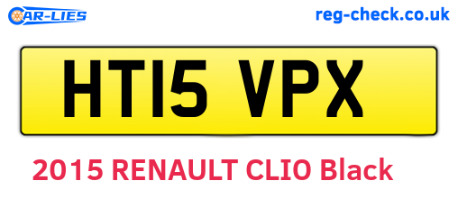 HT15VPX are the vehicle registration plates.