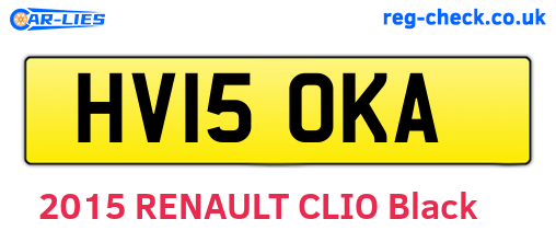 HV15OKA are the vehicle registration plates.