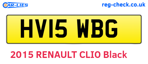 HV15WBG are the vehicle registration plates.