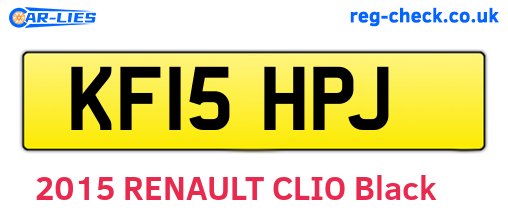 KF15HPJ are the vehicle registration plates.
