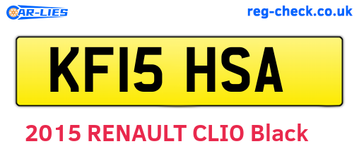 KF15HSA are the vehicle registration plates.