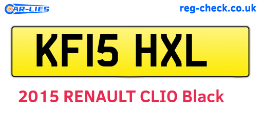 KF15HXL are the vehicle registration plates.