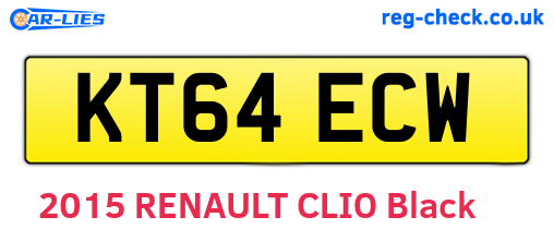 KT64ECW are the vehicle registration plates.