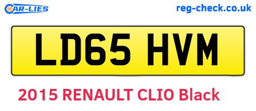 LD65HVM are the vehicle registration plates.