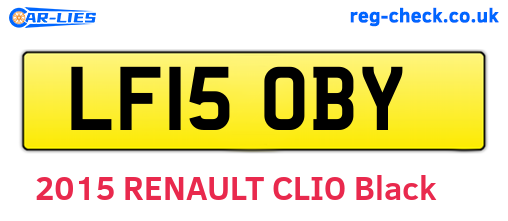 LF15OBY are the vehicle registration plates.
