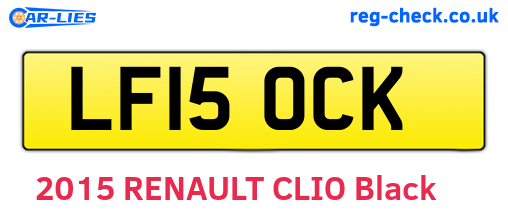 LF15OCK are the vehicle registration plates.
