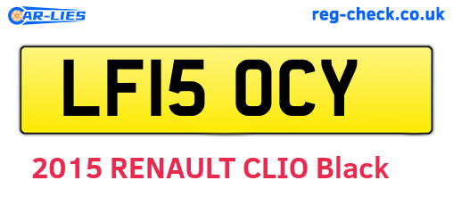 LF15OCY are the vehicle registration plates.