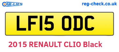 LF15ODC are the vehicle registration plates.