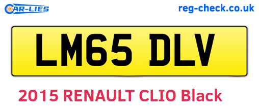 LM65DLV are the vehicle registration plates.