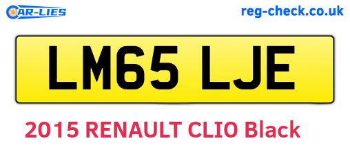 LM65LJE are the vehicle registration plates.