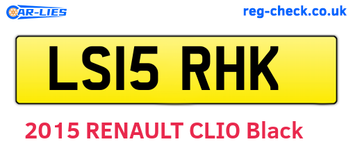 LS15RHK are the vehicle registration plates.