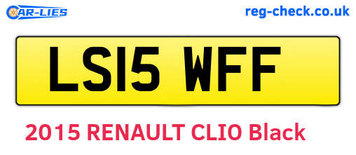 LS15WFF are the vehicle registration plates.