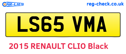 LS65VMA are the vehicle registration plates.