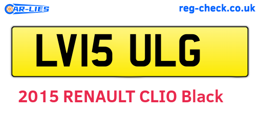 LV15ULG are the vehicle registration plates.