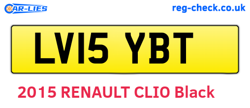 LV15YBT are the vehicle registration plates.