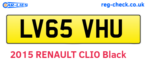 LV65VHU are the vehicle registration plates.