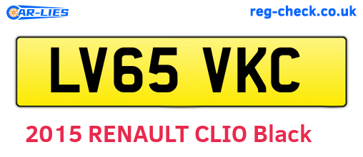 LV65VKC are the vehicle registration plates.