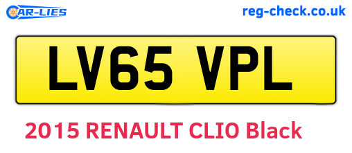 LV65VPL are the vehicle registration plates.