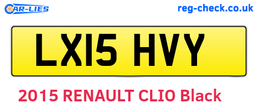 LX15HVY are the vehicle registration plates.