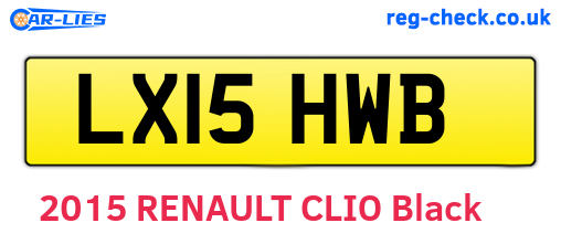 LX15HWB are the vehicle registration plates.