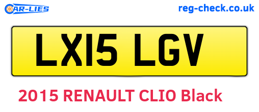 LX15LGV are the vehicle registration plates.