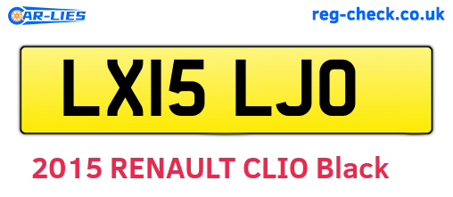 LX15LJO are the vehicle registration plates.
