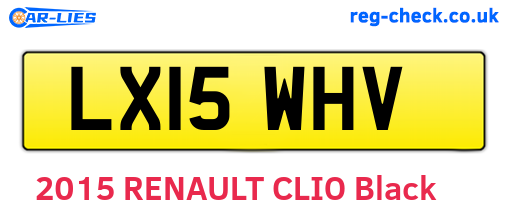LX15WHV are the vehicle registration plates.