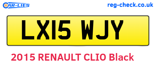LX15WJY are the vehicle registration plates.