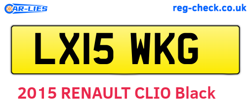 LX15WKG are the vehicle registration plates.