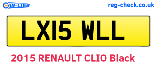 LX15WLL are the vehicle registration plates.