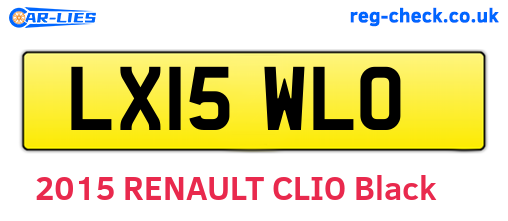 LX15WLO are the vehicle registration plates.