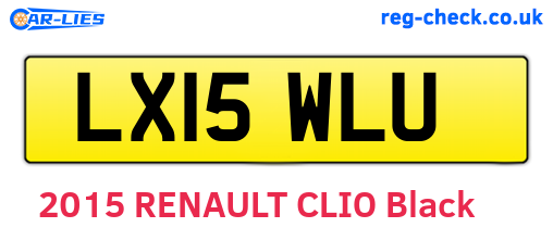 LX15WLU are the vehicle registration plates.