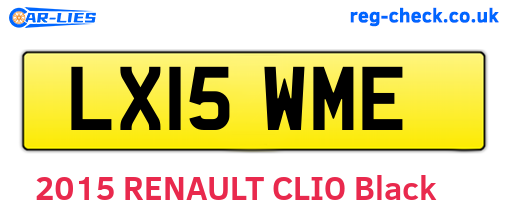 LX15WME are the vehicle registration plates.