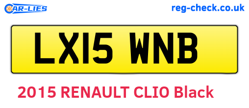 LX15WNB are the vehicle registration plates.