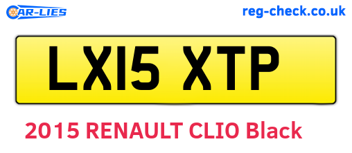 LX15XTP are the vehicle registration plates.