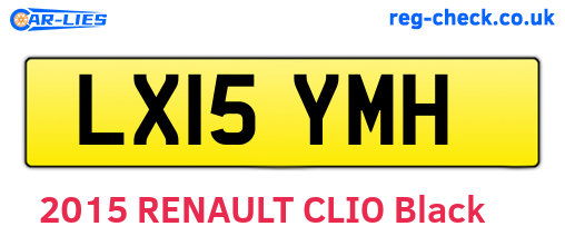 LX15YMH are the vehicle registration plates.