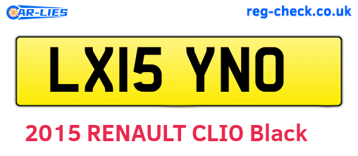 LX15YNO are the vehicle registration plates.