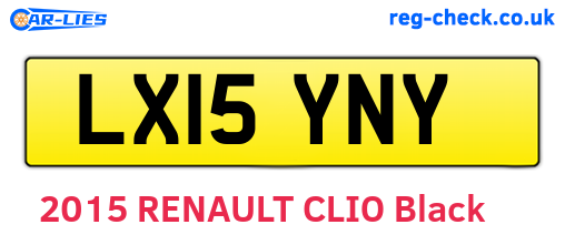 LX15YNY are the vehicle registration plates.