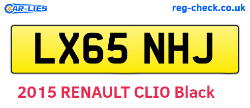 LX65NHJ are the vehicle registration plates.