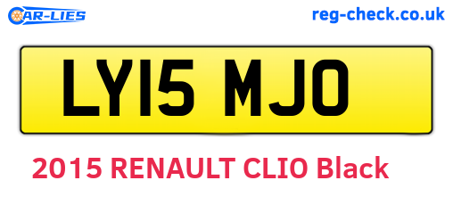 LY15MJO are the vehicle registration plates.