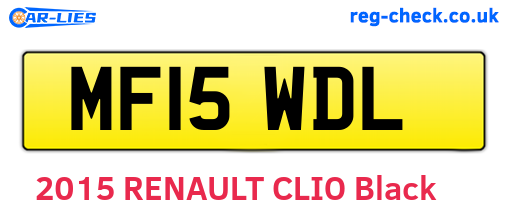 MF15WDL are the vehicle registration plates.