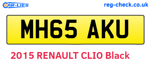 MH65AKU are the vehicle registration plates.